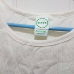 Soft Ribbed White cotton tank top with Rhine Stone design on Shoulder