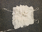 Girls 14 Justice white halter top shirt (peaseant style) Lot 04