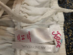 Girls 14 Justice white halter top shirt (peaseant style) Lot 04