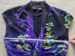 Roberto CAVALLI Stretchy Multicolor Indigo/Purple Sleeveless Top Sz 6