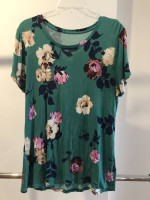 Pretty Green Floral Top