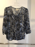 Sheer Dark Blue Top