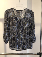 Sheer Dark Blue Top