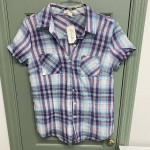 FOREVER 21 Button Down Plaid Top - Size Medium