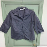 Tramp 3/4 Sleeve Button Down Top - Size Medium