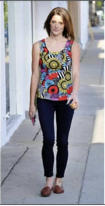 NEW $88 ART DECO MARIMEKKO Banana Republic top
