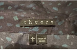 NEW $335 THEORY SILK Designer Blouse Top Shirt L