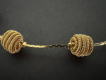 Gold Tone Chain and Ball Necklace 18”