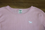 NEW Victoria's Secret PINK Size MED Soft Pink Logo Thermal Top