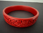 Vintage Cinnebar Bangle Bracelet