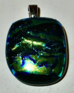 Striking and Colorful Dichroic Glass Pendant
