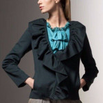 $975 MILLY of NEW YORK Wool Ruffle Coat Jacket GORGEOUS Top 10 M