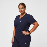 Women’s Navy Figs Scrub Top Sz 2XL NEW