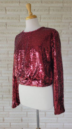 Pink Sequin Top