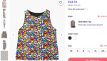 Butterflies Sleeveless Top - My Original Design - All Sizes Available