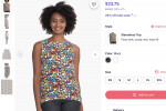 Butterflies Sleeveless Top - My Original Design - All Sizes Available