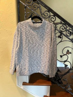 * Nice LOFT Lou & Grey Marled Gray Sweatpants/Top * Cute! Size Large