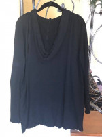 * LOFT Lou & Grey Soft Lightweight Hoodie Top * Black - Ladies' size L