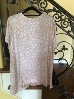 * Pink/White Leopard Print Top * New