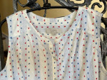 * LOFT Clip Dot Sleeveless Cotton Top - red/blue/white * size L