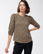 * Chico's Zenergy Animal Print Jacquard Top * New