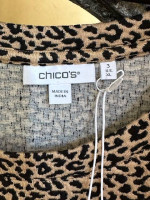 * Chico's Zenergy Animal Print Jacquard Top * New