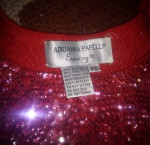 Designer Adrianna Papell Evening Sequence Top