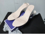 Top Moda Womens Lucite Clear Strappy Block Chunky High Heeled Open Toe