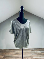 New Small Metallic Silver Top
