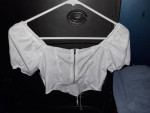 White crop top blouse