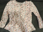 LOT GAP KIDS Girl Floral & Blue Top Sweater Shirt Large 10 12