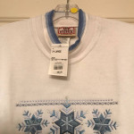 Ladies white snowflake sweatshirt XL NWT