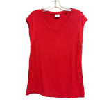 Cabi Size Small Top #5560 Red Blaze Tee Solid Cap Sleeve