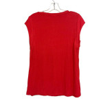 Cabi Size Small Top #5560 Red Blaze Tee Solid Cap Sleeve
