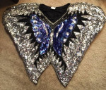 Sequined top, 100% silk