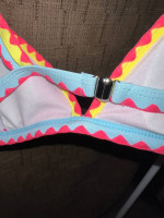 Swim Suit Top Pink Multi Small