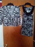 Zebra Print Tank Top and Jacket
