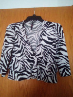 Zebra Print Tank Top and Jacket