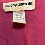 Fuchsia Cathy Daniels 3x top with silver bling accents