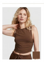 New Victoria Secret Pink Cotton Runched Crop Top Size XXL