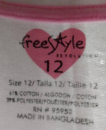 NEW! Girl's Shorts & Top "I Love Selfies" Freestyle Revolution-Sz 12