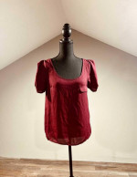 Small Maroon Short Sleeve Top