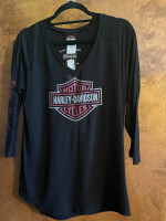 New Gail's Harley Davidson Ladies' Black 2-Piece Top Set
