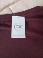 Long Sleeve Athletic Burgundy Top by Cato BRAND.