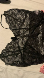 Sexy silk shorts wth lace top