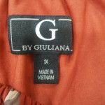 G by Giuliana On/Off Shoulder Rust , Taupe , Beige Mesh Knit Top **EUC