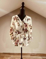 Small White Floral Top