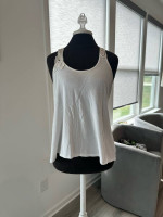 Mossimo White Lace Tank Top - Size Medium