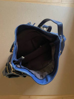 Faux Leather Shoulder Bag Tote Purse Fashion Top Handle Condition New Color, Blu