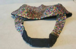 Vintage Womens Small Beaded Sequence Burlesque Dancer Halter Top Shirt